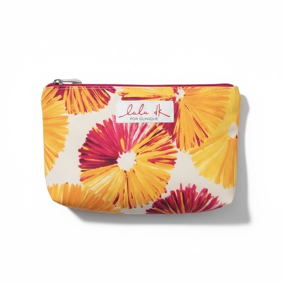 Clinique Floral Cosmetic Bag - Yellow and Pink - Picture 3 of 6